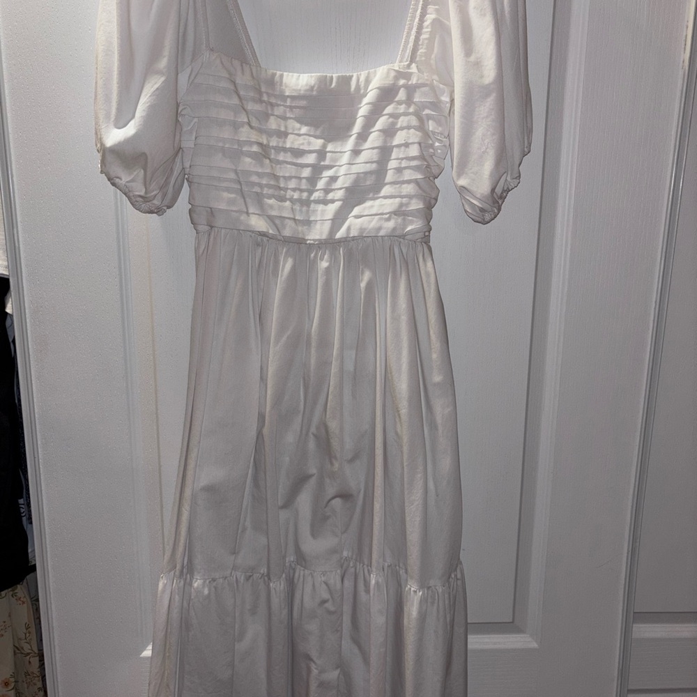 Abercrombie & Fitch White Long Sleeve Dress